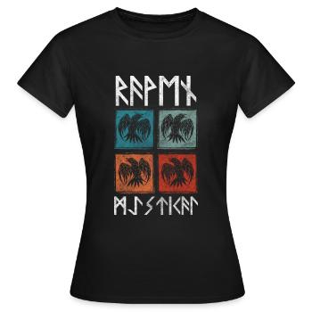 Mythologie Nebelkrähe Begleiter - Frauen T-Shirt - Schwarz - Vorne - AI Model Female 172 dark (172cm)