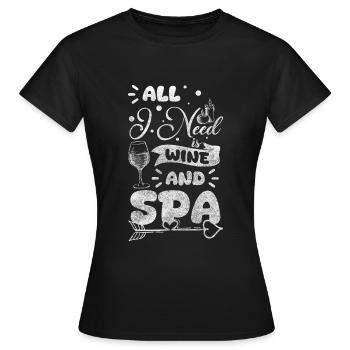 Spa Selbstfürsorge Gesund Schönheit - Frauen T-Shirt - Schwarz - Vorne - AI Model Female 172 dark (172cm)
