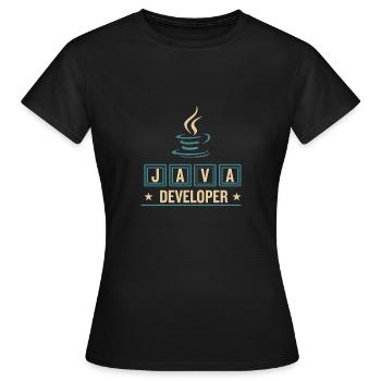Java Developer Coffee Kaffee - Frauen T-Shirt - Schwarz - Vorne - AI Model Female 172 dark (172cm)