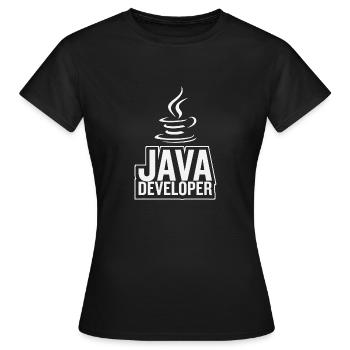 Café Java Developer Coffee - T-shirt Femme - noir - Devant - AI Model Female 172 dark (172cm)