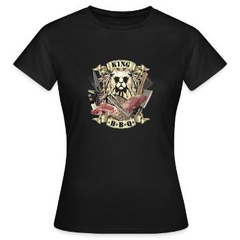 Le roi du barbecue - T-shirt Femme - noir - Devant - AI Model Female 172 dark (172cm)