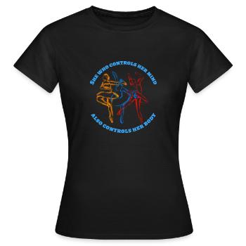 Control your mind, control your body - Women's T-Shirt - black - Front - AI Model Female 172 dark (172cm)
