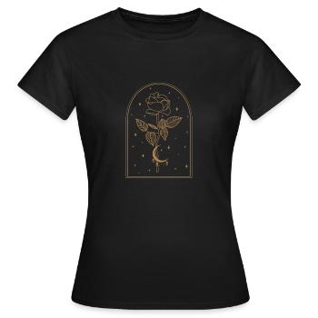 Mondsichel Rose Sorcellerie occulte Wicca - T-shirt Femme - noir - Devant - AI Model Female 172 dark (172cm)