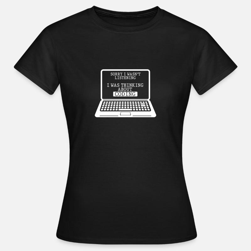 Coding Computer Engineer Witzig Programmer - Women's T-Shirt - black