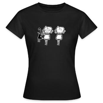 the crumb twins - Frauen T-Shirt - Schwarz - Vorne - AI Model Female 172 dark (172cm)