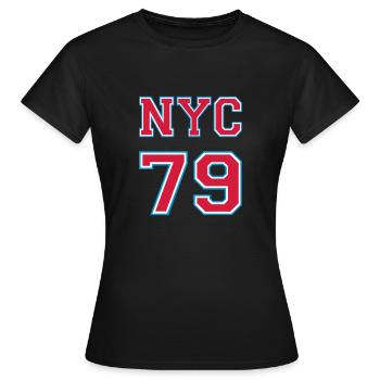NYC 79 - T-shirt Femme - noir - Devant - AI Model Female 172 dark (172cm)