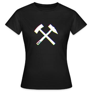 Schlägel & Eisen - Erzgebirge Mode et habillement - T-shirt Femme - noir - Devant - AI Model Female 172 dark (172cm)