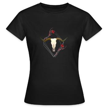 Skull - T-shirt Femme - noir - Devant - AI Model Female 172 dark (172cm)