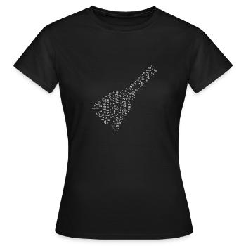 Balai binaire - T-shirt Femme - noir - Devant - AI Model Female 172 dark (172cm)