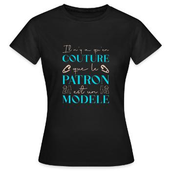 Couture - T-shirt Femme - noir - Devant - AI Model Female 172 dark (172cm)