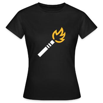 Pyrotechnie - T-shirt Femme - noir - Devant - AI Model Female 172 dark (172cm)