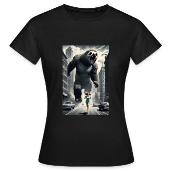 Filmplakat: King Sloth (1933) - Frauen T-Shirt - Schwarz - Vorne - AI Model Female 172 dark (172cm)