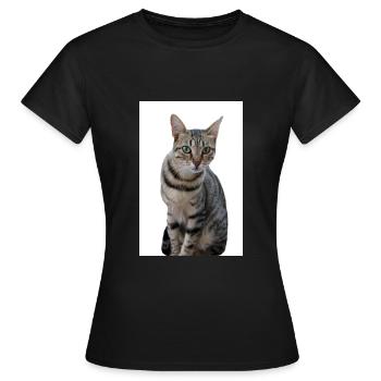 Chat chat noir chaton - T-shirt Femme - noir - Devant - AI Model Female 172 dark (172cm)