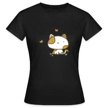 Chat mignon - T-shirt Femme - noir - Devant - AI Model Female 172 dark (172cm)