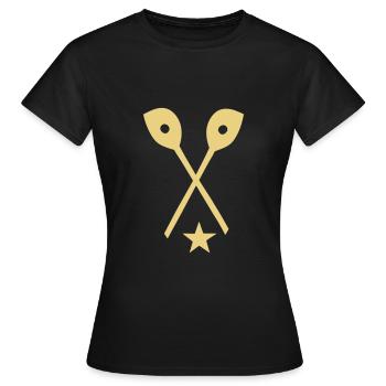 kochloeffel_2 - T-shirt Femme - noir - Devant - AI Model Female 172 dark (172cm)