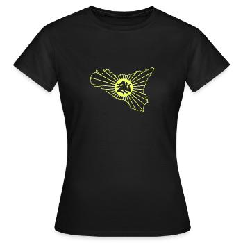 Sicily Yellow - Women's T-Shirt - black - Front - AI Model Female 172 dark (172cm)