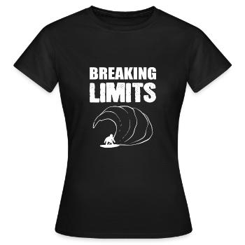 Grenzen brechen Surfboarder Gift - Frauen T-Shirt - Schwarz - Vorne - AI Model Female 172 dark (172cm)