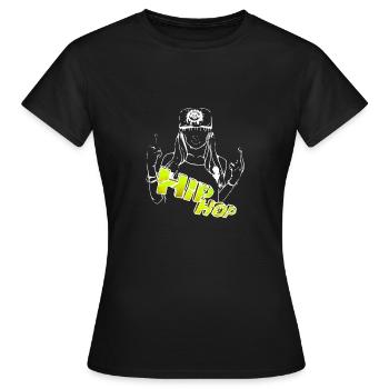 Rappeur Breakdance Hip Hop - T-shirt Femme - noir - Devant - AI Model Female 172 dark (172cm)