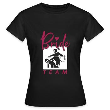 Braut team peitsche - Frauen T-Shirt - Schwarz - Vorne - AI Model Female 172 dark (172cm)