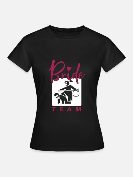 Braut team peitsche - Frauen T-Shirt - Schwarz