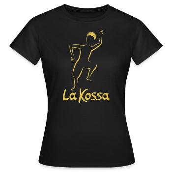 La Kossa Afro Dance Fitness Logo Gold 1 - Women's T-Shirt - black - Front - AI Model Female 172 dark (172cm)