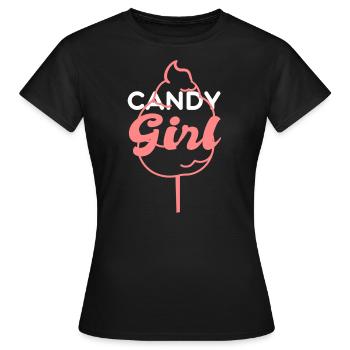 Candy Girl Cotton Candy - Women's T-Shirt - black - Front - AI Model Female 172 dark (172cm)