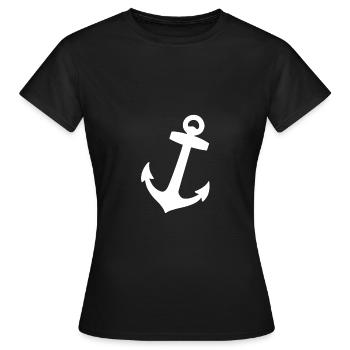 ancre - T-shirt Femme - noir - Devant - AI Model Female 172 dark (172cm)