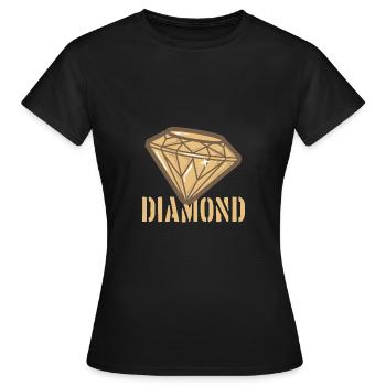 diamond - Women's T-Shirt - black - Front - AI Model Female 172 dark (172cm)
