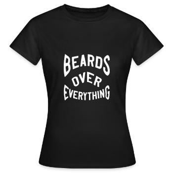 Barbes sur tout - T-shirt Femme - noir - Devant - AI Model Female 172 dark (172cm)