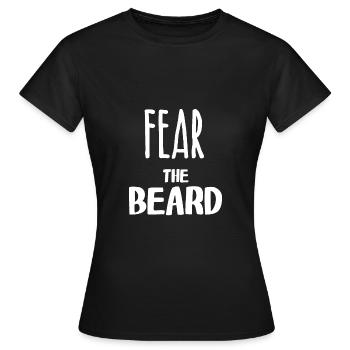 Fear the beard - Women's T-Shirt - black - Front - AI Model Female 172 dark (172cm)