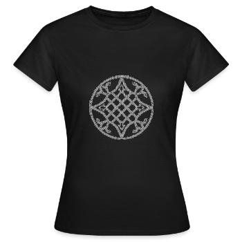 Mosaik Mandala - Frauen T-Shirt - Schwarz - Vorne - AI Model Female 172 dark (172cm)