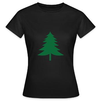 Sapin - T-shirt Femme - noir - Devant - AI Model Female 172 dark (172cm)