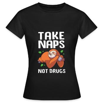 Drogenfrei Sucht Süchtig - Frauen T-Shirt - Schwarz - Vorne - AI Model Female 172 dark (172cm)
