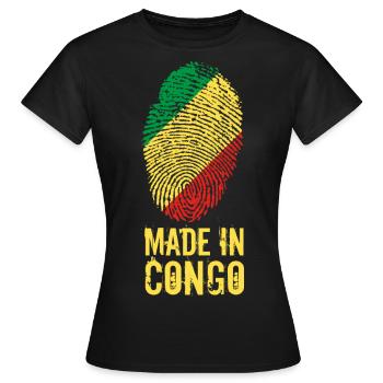 Made In Congo / Congo - Women's T-Shirt - black - Front - AI Model Female 172 dark (172cm)