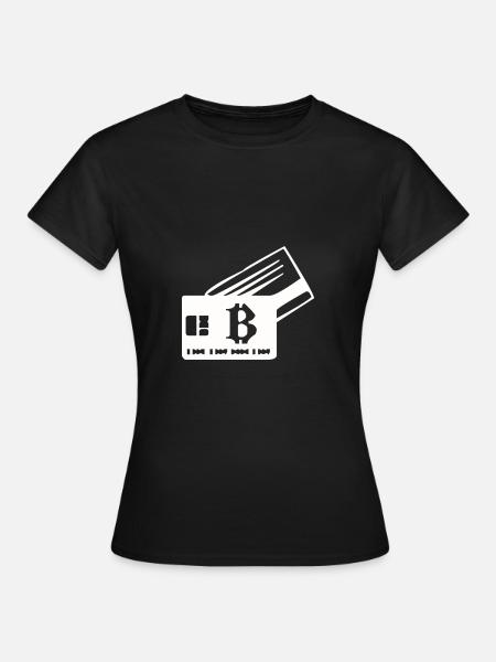 Bitcoin-Karte - Frauen T-Shirt - Schwarz