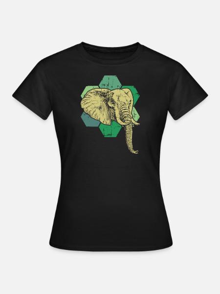 Elefant Tierschutz - Frauen T-Shirt - Schwarz