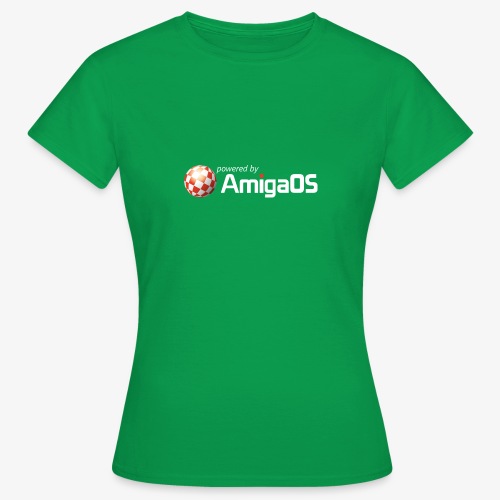 PoweredByAmigaOS white - Women's T-Shirt