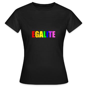 Equality - Women's T-Shirt - black - Front - AI Model Female 172 dark (172cm)