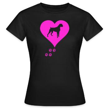 Deutscher Boxer - Frauen T-Shirt - Schwarz - Vorne - AI Model Female 172 dark (172cm)