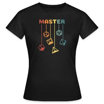 Game Master Dés RPG Dungeons Jeux De Craps - T-shirt Femme - noir - Devant - AI Model Female 172 dark (172cm)