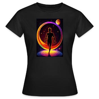 Spaceman - T-shirt Femme - noir - Devant - AI Model Female 172 dark (172cm)