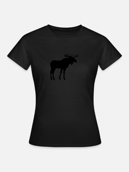 Moose are beautiful animals - Women's T-Shirt - black