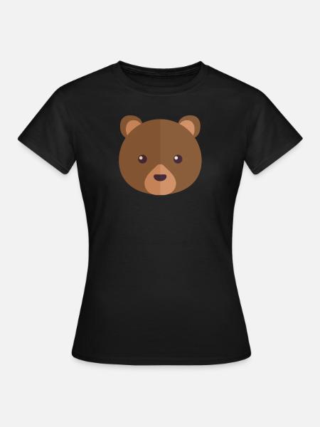 Bear Face - T-shirt Femme - noir