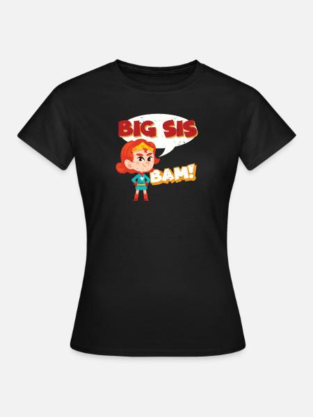 Big Sister Superhero - Frauen T-Shirt - Schwarz