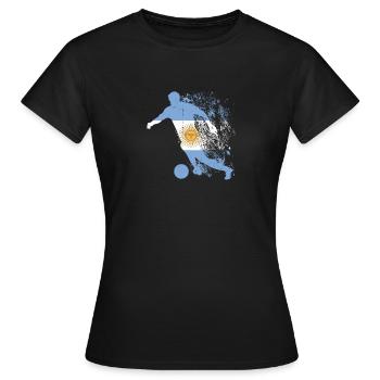 Équipe nationale d’Argentine Coupe du monde - T-shirt Femme - noir - Devant - AI Model Female 172 dark (172cm)