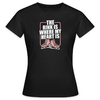 Eislaufen Wortspiel Eiskunstlauf - Frauen T-Shirt - Schwarz - Vorne - AI Model Female 172 dark (172cm)