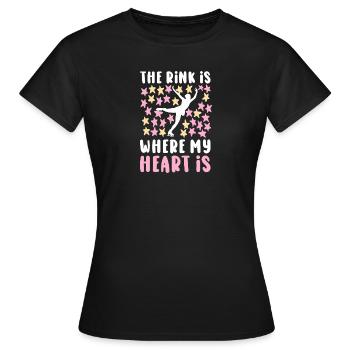 Eislaufen Wortspiel Eiskunstlauf - Frauen T-Shirt - Schwarz - Vorne - AI Model Female 172 dark (172cm)