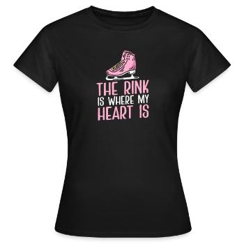 Eislaufen Wortspiel Eiskunstlauf - Frauen T-Shirt - Schwarz - Vorne - AI Model Female 172 dark (172cm)