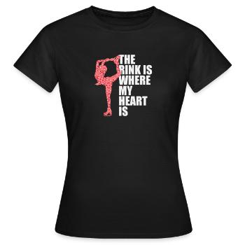 Eislaufen Wortspiel Eiskunstlauf - Frauen T-Shirt - Schwarz - Vorne - AI Model Female 172 dark (172cm)