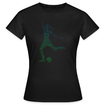 Football masculin Football féminin Match de football - T-shirt Femme - noir - Devant - AI Model Female 172 dark (172cm)